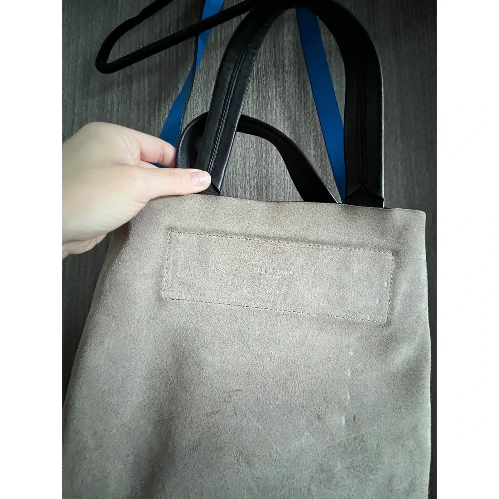 Rag & Bone Walker Convertible‎ Tote Bag Suede Leather Red Bottom